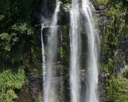 Wulai Falls from the cable car. Northern Area, Taiwan.
